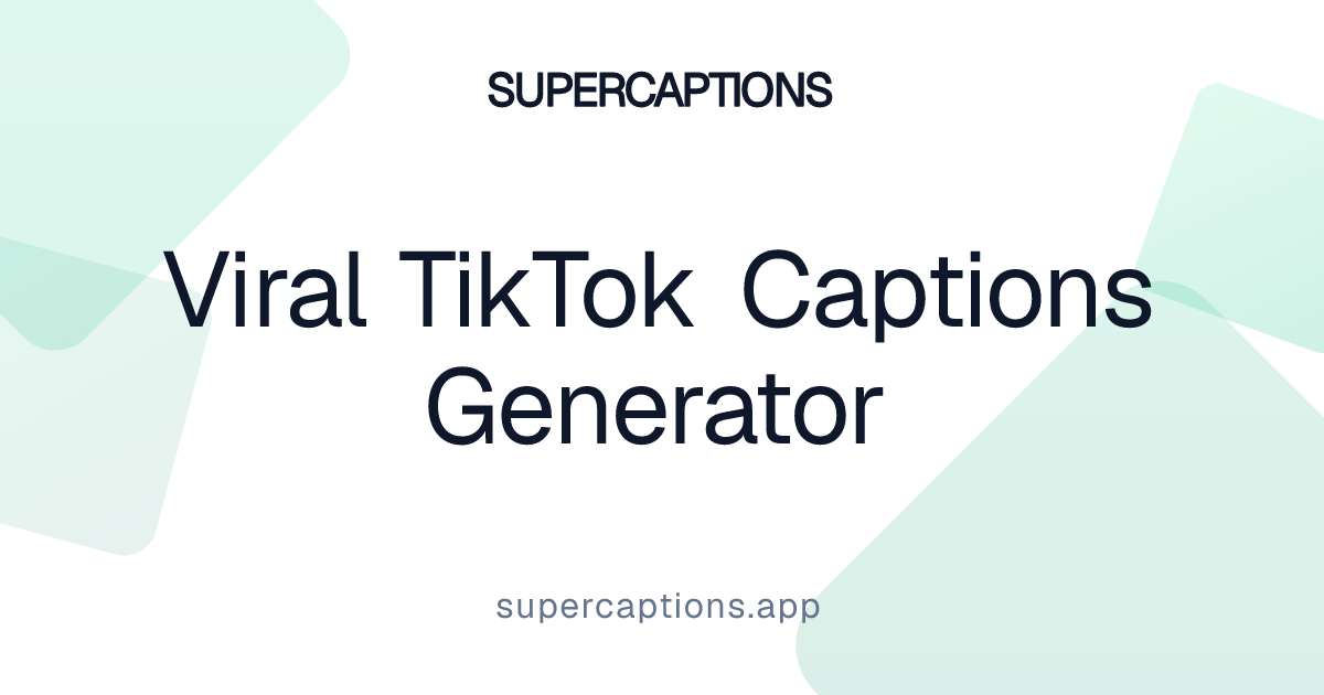 Viral TikTok Captions Generator